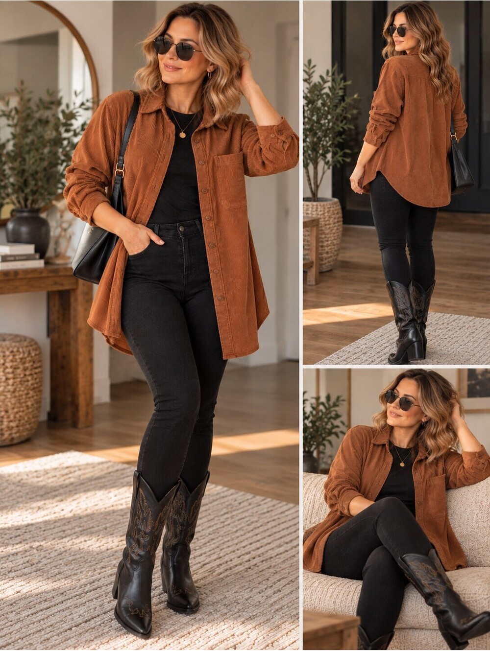 Twik par Simons Brown Corduroy Shacket M – Perfect Fall Style